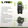 Kit livella laser LFINE a 16 linee, autolivellante, batteria al litio ricaricabile da 4800 mAh, spina USA, con base girevole in alluminio e lussuosa borsa in tessuto.