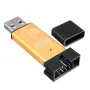 Geekcreit? 3.3V 5V XTW ST-LINK V2 STM8 / STM32 シミュレータプログラマーダウンローダーデバッガー 500MAヒューズ短絡保護アルミ合金Uディスクシェル 20cmデュポンワイヤー付き