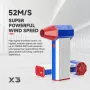 X3 Turbo Kompakt Taşınabilir 130000rpm Mini Turbo Fan Yüksek Hızlı Rüzgar 52m/sn Üzerinde Üç Hız Ayarı Uzun Pil Ömrü Rahat ve Sürdürülebilir Açık Hava Kullanımı için Kablosuz Çalışma