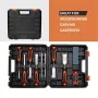 10PCS Wood Carving Chisel Set with 6pcs Premium Wood Chisel with Honing Guide / Heat-Treated 60 Cr-V / Sharpening Stone / Carpenter Pencils