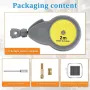 2m/6.56ft Rotape Tape Measure Compass with 10 Pencil Leads Measure Beam Compass for Drawing Circles and Lines