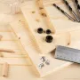 Alloy Steel Dowel and Tenon Center Transfer Plugs 20 Pieces 1/4 Inch Silver Durable Easy to Use for Precise Woodworking Projects