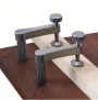 2PCS Workbench Dog Hole Clamp Set With Anti-Slip Pad Woodworking Desktop Fixed Clip Aluminum Alloy Quick Acting Hold Down Clamp For 19mm 20mm Dog Hole Tool