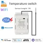 Akıllı Termostat Model LY-607-N WiFi Bluetooth Uzaktan Kumanda 20A 3800W Sıcaklık Nem Anahtarı ABS Yapı