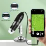 3 in 1 1600X Digital Microscope Camera Type-C USB Portable High Resolution LED Magnifier for Soldering and Cell Phone Repair Dual Power