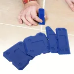 4db szilikon tömítőszerszámkészlet cementkaparó tömítőanyag habarcseltávolító ergonomikus kialakítás kiváló minőségű szilikonkék otthoni befejezési és tisztítási feladatokhoz