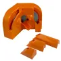 4 st elektrisk borrslipare professionell 11x6x7 cm snabbstål orange plast för litium- och AC-borrar multifunktionsverktyg