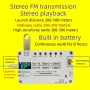 Multifunction Stereo FM Transmitter 76MHz-108MHz Frequency Range Bluetooth Audio Receiver Lithium Battery AUX USB Input Long Range FM Transmission