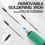 Kit saldatore regolabile ricaricabile tramite USB con tre punte per la riparazione di elettrodomestici, la creazione di gioielli e progetti fai da te, impugnatura antiscivolo e scatola di immagazzinaggio