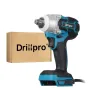 Drillpro 18V 0-3200RPM Cordless Impact Wrench Driver Brushless Motor With LED Light Electric Wrench Adapted for Makita DTW285Z