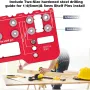 5mm 1/4 Inch Aluminum Alloy Cabinet Hardware Jig Pocket Hole Jig Drill Guide Shelf Pin Punch Locator for Straight Holes