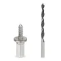 Adjustable Stainless Steel Drill Head Tool for Woodworking Hexagonal 10mm End Lightweight and Durable Design Ideal for Round Dowels