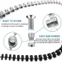 44PCS Thread Checker Nut & Bolt SWTC-44 Bundle 23 Inch & 21 Metric Sizes Stainless Steel Male Female Gauges Nut and Bolt Checker Set White & Black