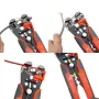 Paron® JX-1301 Multifunctional Wire Strippers Terminals Crimping Tool Pliers Orange