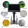 HAYEAR 26MP HDMI uyumlu Dijital Mikroskop 2100X Dijital Büyütme Ayarlanabilir 7 inç Ekran 60fps Yüksek Kare Hızı HDR Modlu Mikroskop Kamera Lehimleme İçin Metal Yansımasını Ortadan Kaldırabilir HY-2070
