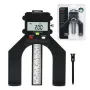 Jauge de profondeur numérique ETOPOO, outil de mesure de haute précision avec écran LCD, résolution 0,01 mm, précision ± 0,2 mm, plage de 80 mm, boîtier en alliage d'aluminium ABS pour moniteurs de travail du bois, lame de scie