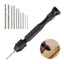 11 st precisionsstiftsskruvstäd mikro mini handspiralborr set för metall trä smycken delikat gör-det-själv