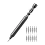 HOTO 24 in 1 Multi Bit Screwdriver Set Magnetic Precision Tool for Electronics Watches Phones Laptops Cameras Slate Grey Alloy Steel