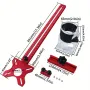 4 in 1 Router Milling Groove Bracket Cabinet Hardware Jig Aluminum Router Circle Cutting Jig Punch-Router Milling Groove Bracket
