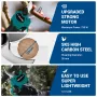 Drillpro 24V Cordless Pruning Shears 30mm Maximum Cutting Diameter with Strong 750W Power 7500mAh Battery for 80-180 Minutes of Work Comes with Extra Blade Sets Efficient Garden Tool