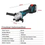 Drillpro 125mm 18V Borstlös Blå+Svart Vinkelslip Uppladdningsbar Justerbar Hastighet Vinkelslip Med Batteri