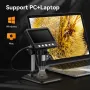 Digital Microscope 4.3inch Screen 50-1000X Magnification 2MP Resolution Long-Lasting 2000mAh Battery Ideal for Detailed Exploration and Research