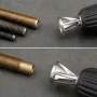1Pc Deburring External Chamfering Tool Hss Triangular Handle / Hexagonal Handle Pagoda Metal Steel Step Drill Bit Hole Drill Conical Drill Countersink Hole
