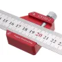 Drillpro CX300-2 Adjustable 45/90 Degree Metric and Inch Line Scribe Ruler Positioning Measuring Ruler 300mm Marking Ruler Woodworking Tool