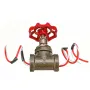 Interrupteur d'éclairage vintage Steampunk 1/2 pouce avec fil traversant en fer rouge
