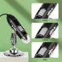 3 in 1 1600X Digital Microscope Camera Type-C USB Portable High Resolution LED Magnifier for Soldering and Cell Phone Repair Dual Power