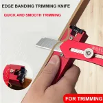 Woodworking Edge Corner Planer Aluminum Alloy Edge Banding Arc Trimming Blade Planer Chamfering Fillet Scraper Deburring Tool