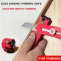 Woodworking Edge Corner Planer Aluminum Alloy Edge Banding Arc Trimming Blade Planer Chamfering Fillet Scraper Deburring Tool