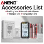 ANENG 620A Smart Multimeter 6000 Counts AC/DC Voltage Current Resistance Capacitance Frequency Temperature Non-Contact Voltage Detection Backlit LCD Screen Auto Power Off