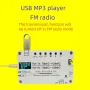 Multifunction Stereo FM Transmitter 76MHz-108MHz Frequency Range Bluetooth Audio Receiver Lithium Battery AUX USB Input Long Range FM Transmission