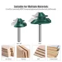 2PCS 45 Degree Lock Miter Router Bit 1/4 Inch 6.35mm 6mm Shank Joint Router Bits for Creating Lock Miter Joint