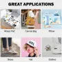 Mini Heat Press Machine T-Shirt Printing Easy Heating Transfer Press Iron Machines for Clothes Bags Hats Pads Blanket Leather