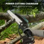 VIOLEWORKS 88VF 6 Inch Electric Chain Saw 1500W Cordless One-Hand Saws Woodworking Tool Wood Cutter W/ None/1/2 Battery For MakitaBattery