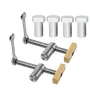 19mm/20mm 2PCS Woodworking Desktop Clip with 4 PCS Dog Holes Stop Fast Fixed Dog Hole Clip Clamp Brass Stainless Steel Fixture Vise Benches Joinery Carpenter Tool