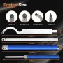 6 In 1 Carbide Tipped Wood Turning Tools Set Latest Lathe Rougher Finisher Swan Neck Hollowing Tools and Interchangeable Aluminum Alloy Grip Handle with Diamond Round Square Carbide Inserts