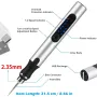 Electric Engraving Pen Kit Portable Mini Nail Rig Tool DIY Spin Etch Pen for Engraving Glass Metal Jewelry Wood Stone Nail Art