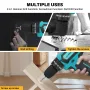 VIOLEWORKS 2 Speed Power Drills 6000maAh Cordless Drill 3 IN 1 Electric Screwdriver Hammer Drill with 2pcs Batteries