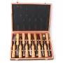 12Pcs Wood Chisel Set Cr-V Steel Blades Solid Wood Handles Sharp Beveled Edges Ideal for Carving Hardwood and Softwood