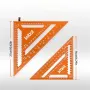 Aluminum Alloy Carpenter Precision Woodworking Triangle Measuring Ruler Rafter Square Measuring Layout Tool Multi-angle Woodworking Scriber Circle Drawing Metric Scale