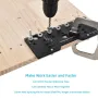 Adjustable Aluminum Alloy Cabinet Hardware Jig Shelf Pin Jig with 2 PCS 5mm Drill Bits Woodworking Pocket Hole Punch Locator Drill Guide