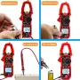 TS-18D Digital Clamp Meter True RMS 6000 Counts Multimeter Voltage Tester Auto-ranging Measures AC/DC Current Voltage Temperature Capacitance Resistance Diodes Continuity