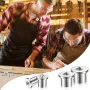 Alloy Steel Dowel and Tenon Center Transfer Plugs 20 Pieces 1/4 Inch Silver Durable Easy to Use for Precise Woodworking Projects