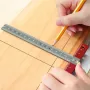 Aluminum T Square Positioning Ruler 170mm x 85mm CNC Cutting Laser Printed Scale High Precision Drafting Tool Architect Ruler