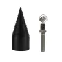 2PC Wood Splitter Firewood Drill-Bit Kindling Log Splitter Heavy Duty Electric Splitting Drills 42mm Screw Cracker Removable Cone Driver Hex Shank Square Round Handle