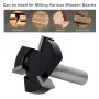 LAVIE 12mm 1/2 Inch Shank 3 Flutes CNC Spoilboard Surfacing Router Bit Carbide Slab Flattening Router Bit Wood Milling Cutter Planer Tool with 1-15/16\/49mm Cutting Diameter