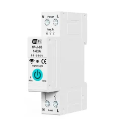 Smart WiFi Circuit Breaker with Remote Control Voice Activation Adjustable Over Current Protection Energy Metering Easy Installation for Efficient Home Power Management